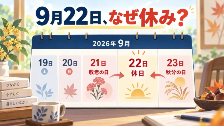 9月22日は祝日じゃないのに、なぜ休み？11年ぶり5連休「シルバーウィーク」の仕組み