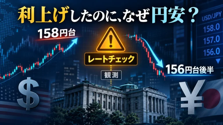 利上げしたのに円安、なぜ158円台から156円台へ？ 日銀「レートチェック」は為替介入と何が違う？