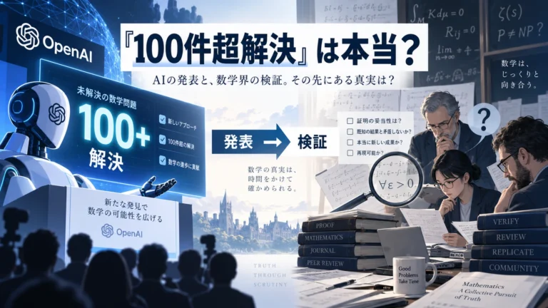 OpenAIは本当に「未解決問題100件超」を解いた？ 数学者の独立組織が必要になった理由