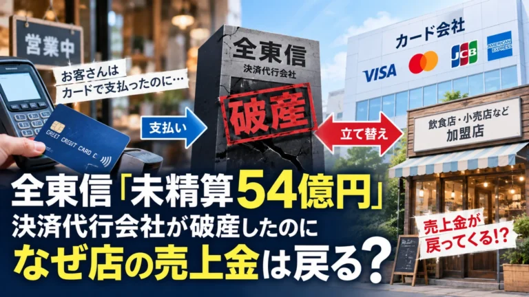 全東信が破産したのに、なぜ店の売上金54億円は戻る？カード決済の「お金の通り道」
